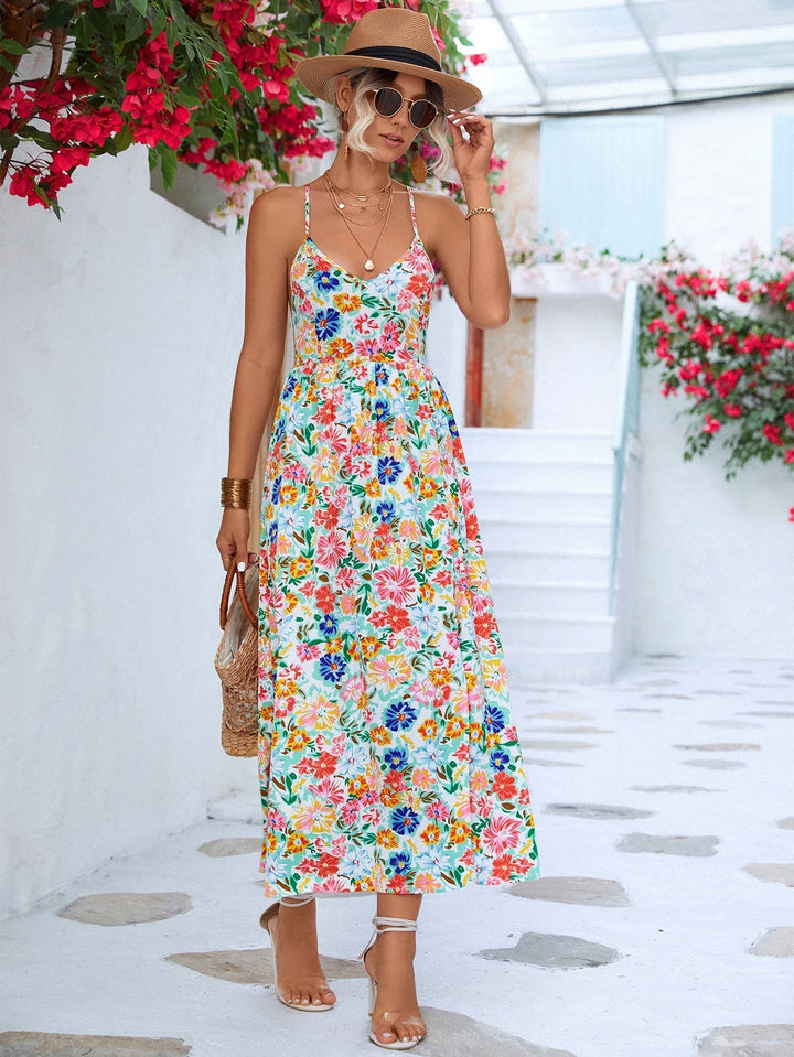 Summer Backless Split Halter Bohemian Dress