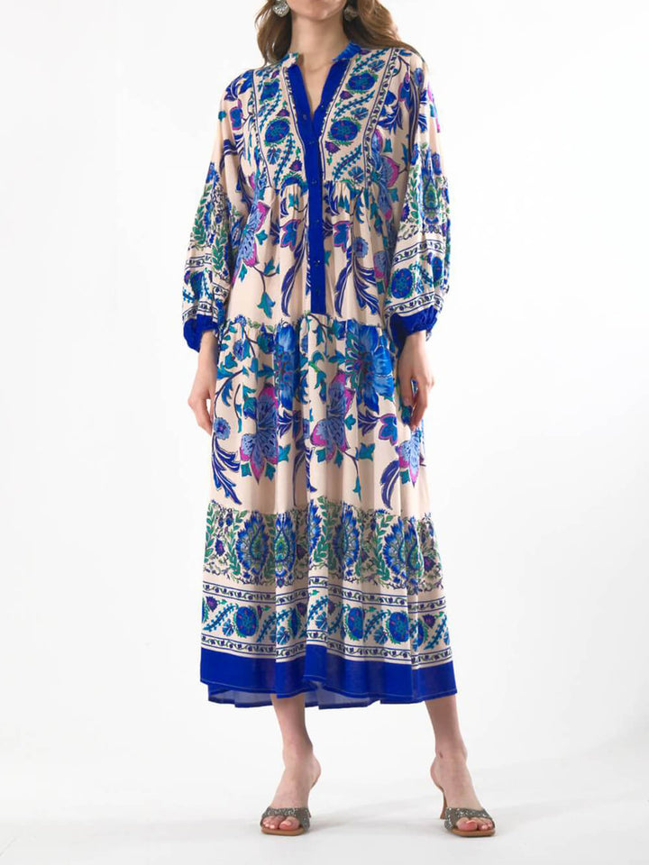 The Bohemian Bloom long sleeve maxi dress