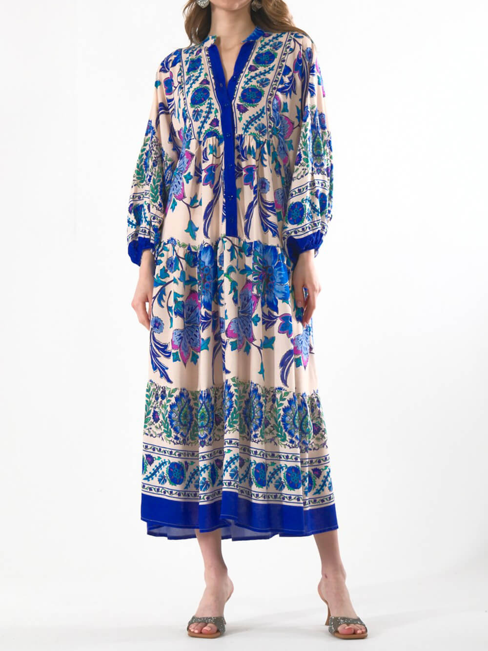 The Bohemian Bloom long sleeve maxi dress