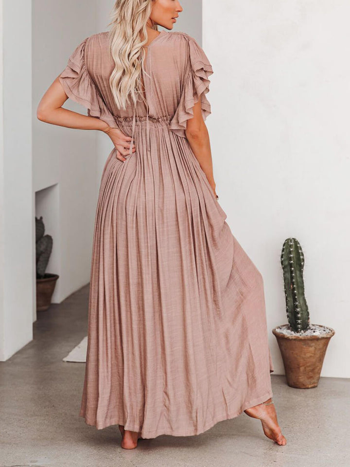 Knoop katoenlinnen perfecte strand Boho maxi-jurk