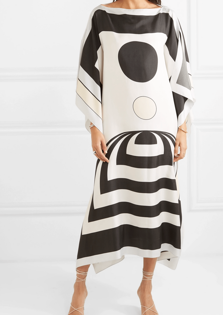 Contrasterende monochrome kaftan