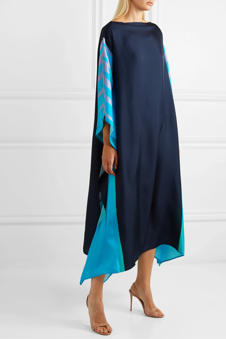 Sky Wings crepe caftan