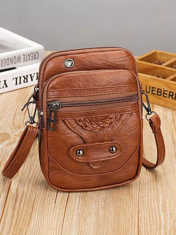 Christel | Vintage leren crossbody tas