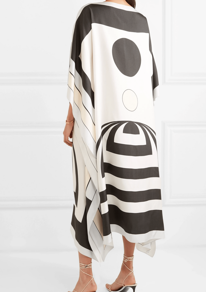 Contrasterende monochrome kaftan