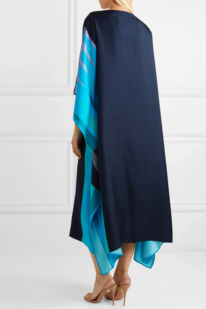 Sky Wings crepe caftan