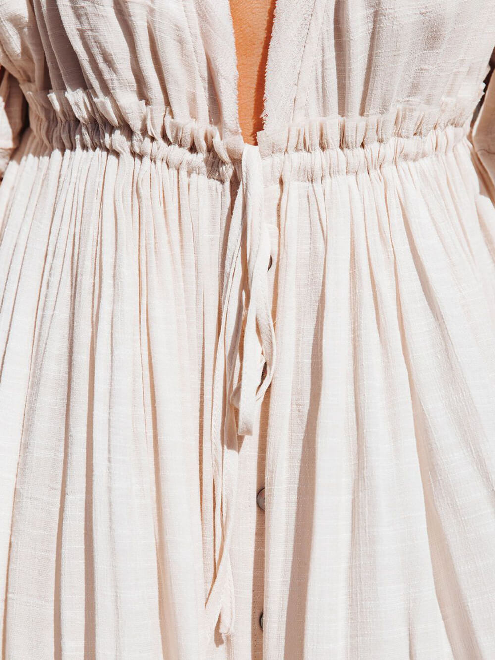 Knoop katoenlinnen perfecte strand Boho maxi-jurk