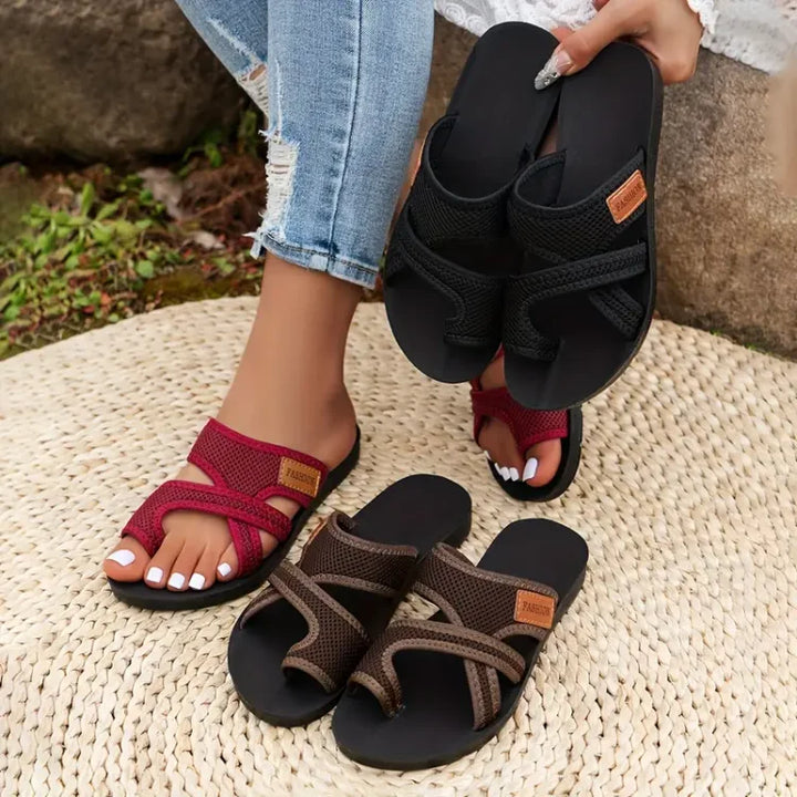 Casie™ - Geperforeerde Mesh Slip Op Sandalen