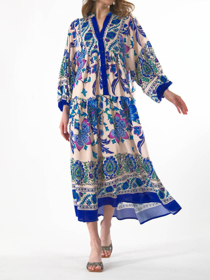 The Bohemian Bloom long sleeve maxi dress