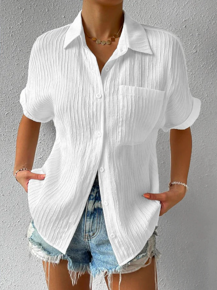 Axelle™ - Casual Button Loose Blouse 