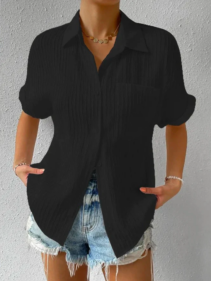 Axelle™ - Casual Button Loose Blouse 