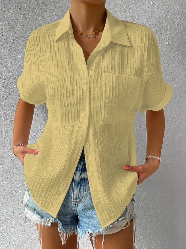 Axelle™ - Casual Button Loose Blouse 