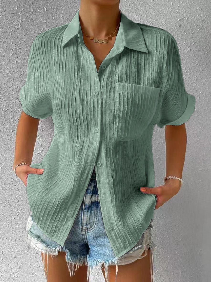 Axelle™ - Casual Button Loose Blouse 