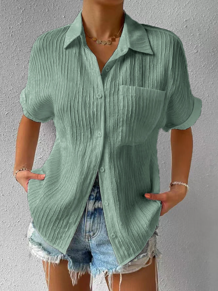 Axelle™ - Casual Button Loose Blouse 