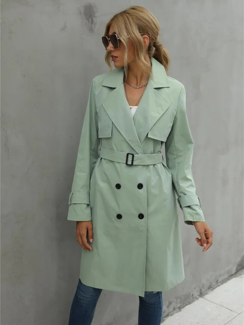 Corinne | Elegante, comfortabele trenchcoat met een reverskraag