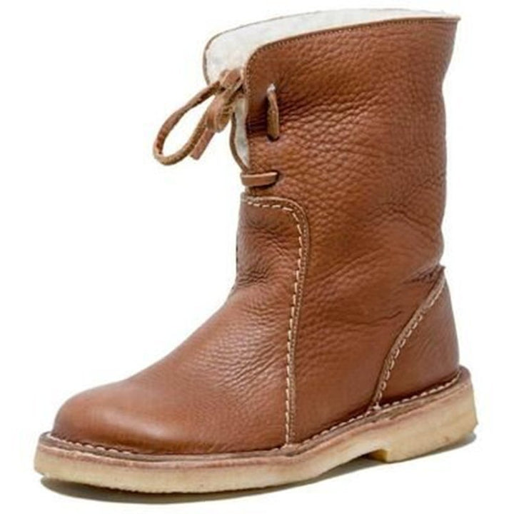 Calyx | High Quality Leather Winter Boots with Fleece Lining 