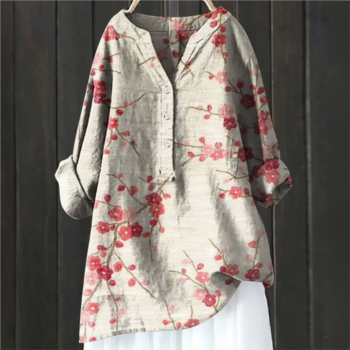 Sacha™ - Long Sleeve Blouse with Floral Print