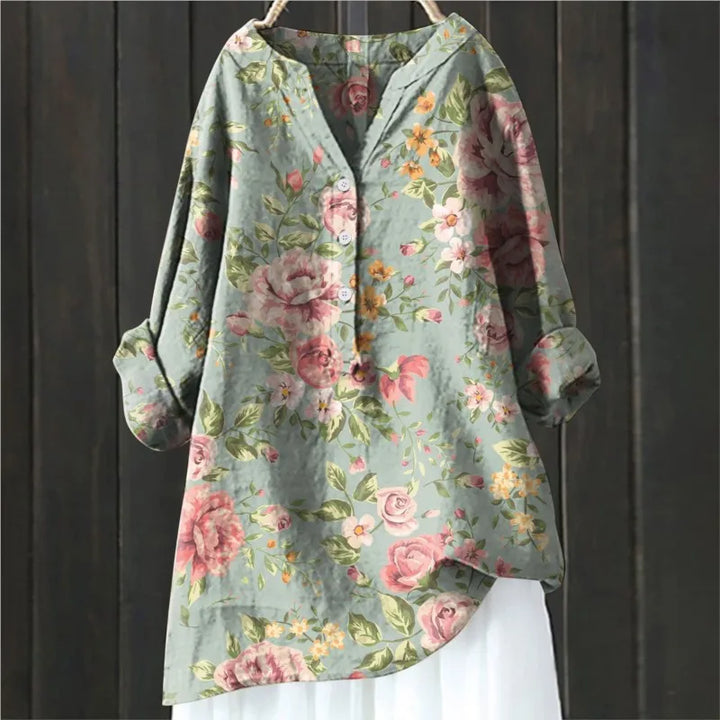 Sacha™ - Long Sleeve Blouse with Floral Print