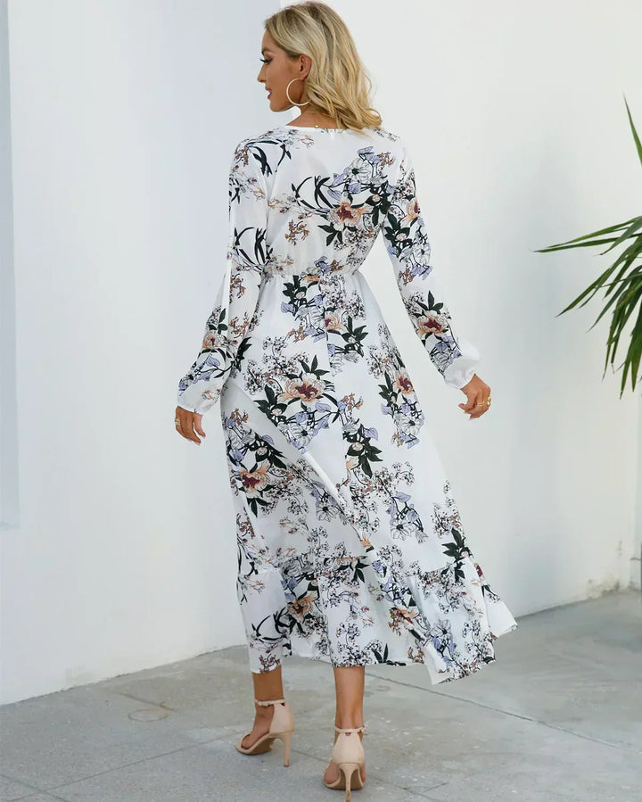 Louisa™ - Langarm Bloemen Maxi-jurk