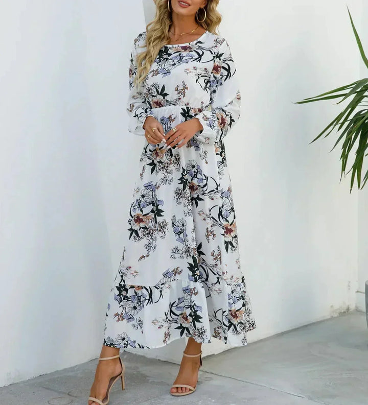 Louisa™ - Langarm Bloemen Maxi-jurk