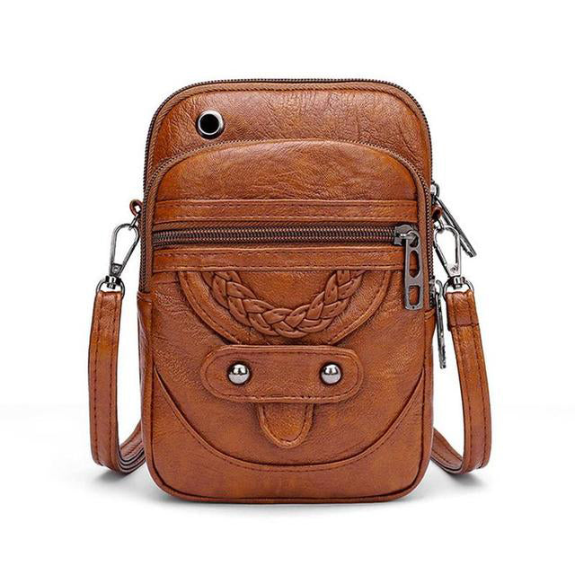 Christel | Vintage leren crossbody tas