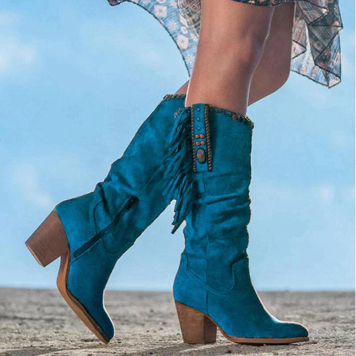 Cerys | Suede Cowboy Boots for Women