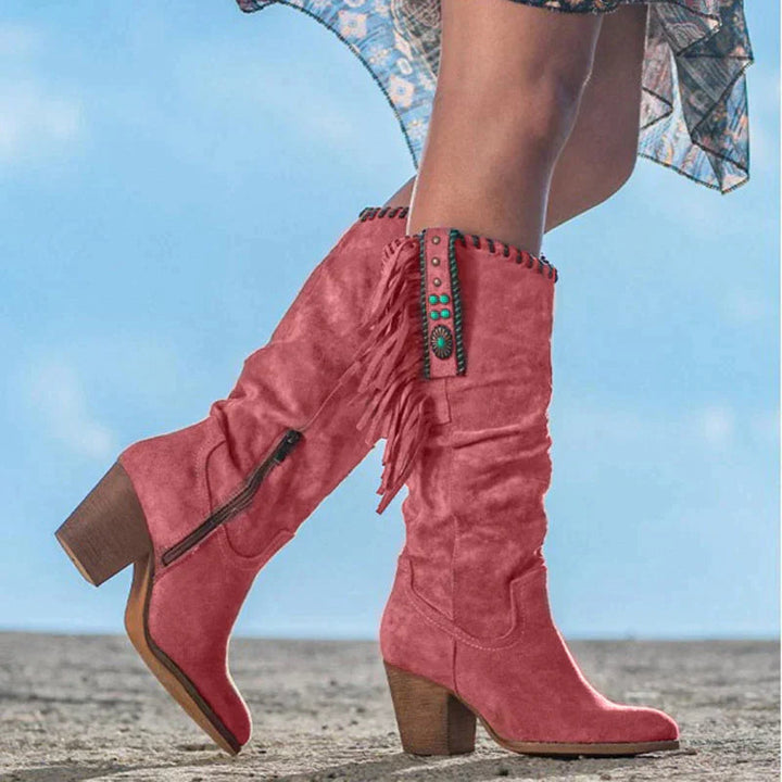 Cerys | Suede Cowboy Boots for Women