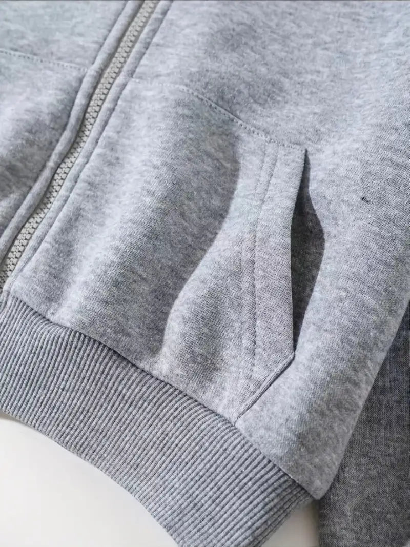 Sanne™ - Hoodie met Bijgesneden Ritssluiting