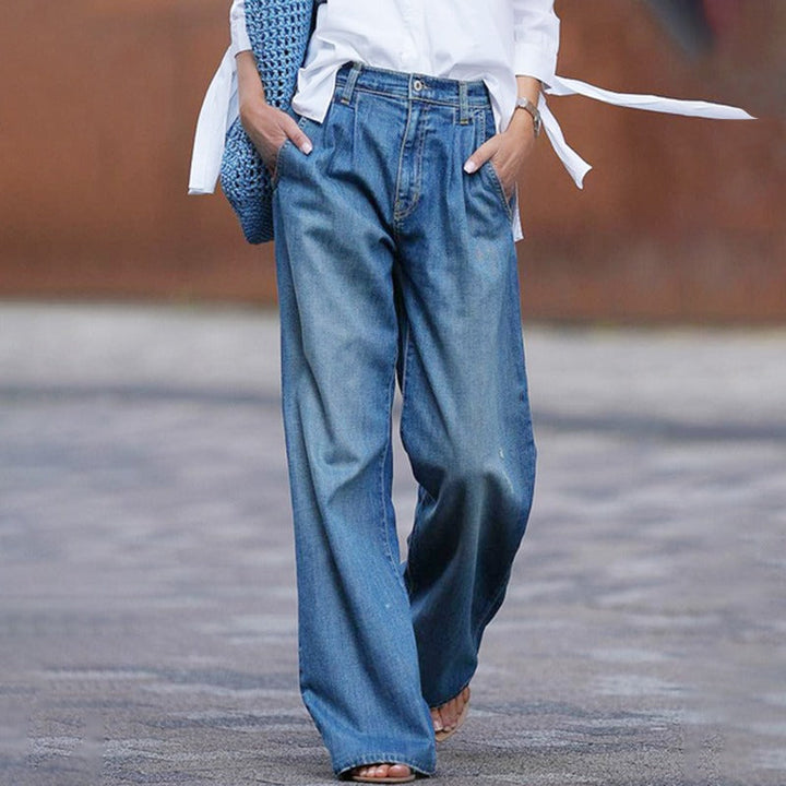 Veronique™ - Wide Leg Denim Pants