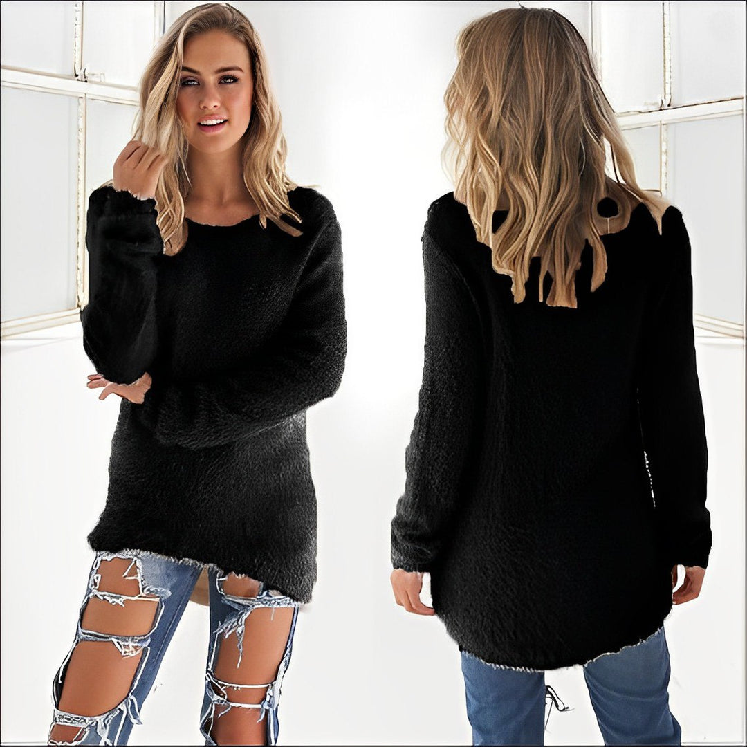 Phoebe | Casual lange mouw sweater met O-hals