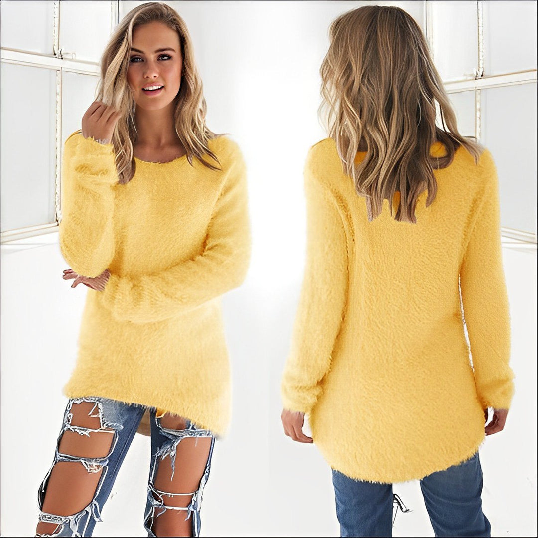 Phoebe | Casual lange mouw sweater met O-hals