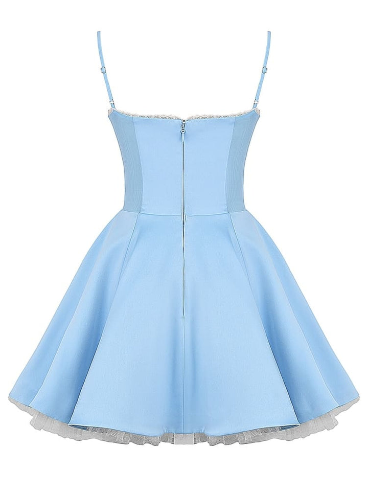 Mini-robe en tulle bleu Cendrillon 